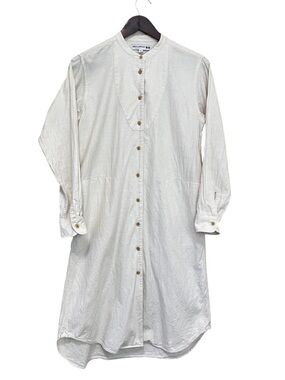 UNIQLO X Ines De La Fressange  Collarless Cream Shirt Dress